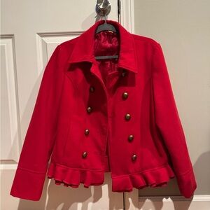 Red Coat with Gold Buttons